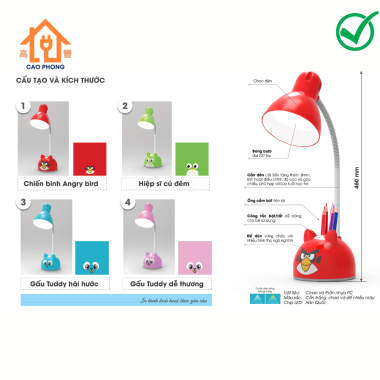 Đèn bàn bảo vệ thị lực Rạng Đông RD-RL-27.V2 5W