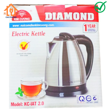 Ấm nước 1.8L Kim Cương inox
