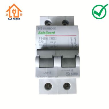 Cầu dao tự động 2 cực Sino - CB TÉP 2 PHA SINO 10A