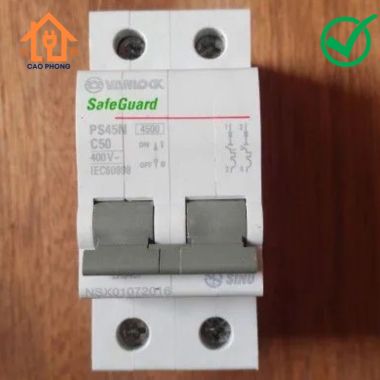 Cầu dao tự động 2 cực Sino - CB TÉP 2 PHA SINO 10A