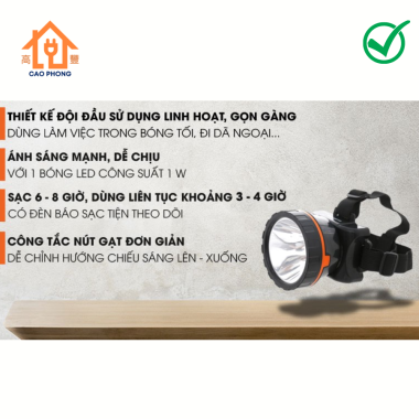 Đèn Đội Đầu Điện Quang ĐQ PFL13 R BLO 1W