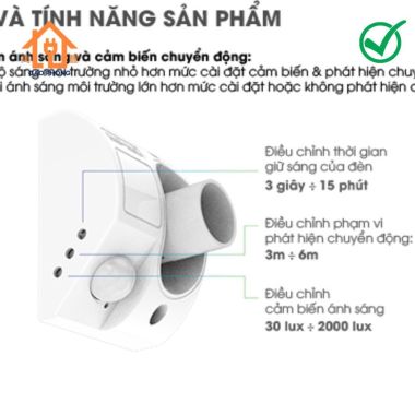 Đuôi đèn cảm biến Rạng Đông
