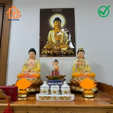 Đèn led hoa sen lưu ly vàng DT3