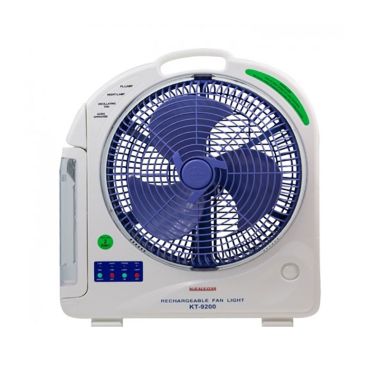 Quạt Sạc Kiêm Đèn Sạc Kentom KT-9200 2 Bình