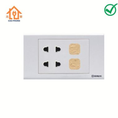Mặt Nạ 2 Ổ Cắm 2 Lỗ Công Tắc Sino