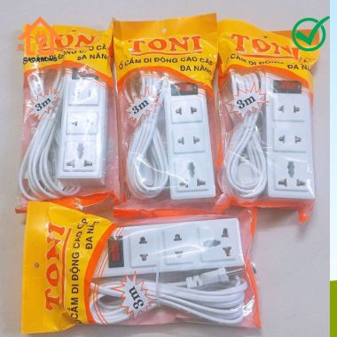 Ổ cắm 3 lỗ 3m Toni