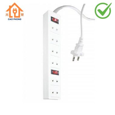 Ổ cắm điện 6 lỗ 2m Điện Quang 001A-01