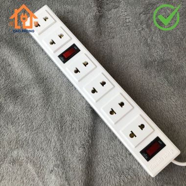 Ổ cắm điện 6 lỗ 2m Điện Quang 001A-01