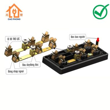 Ổ cắm đa năng 3 ngả TL K3-10A 250V Vinakip