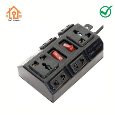 Ổ cắm liền dây 6 ngả 2 công tắc VINAKIP 5m