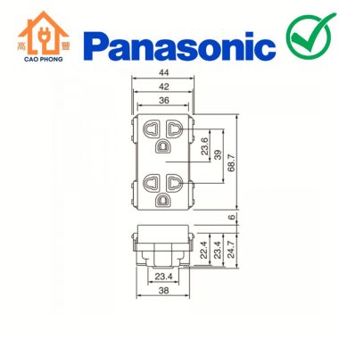 Ổ cắm đôi Panasonic WEV1582SW