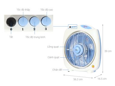 Quạt bàn đảo 3 tấc Senko BD1012