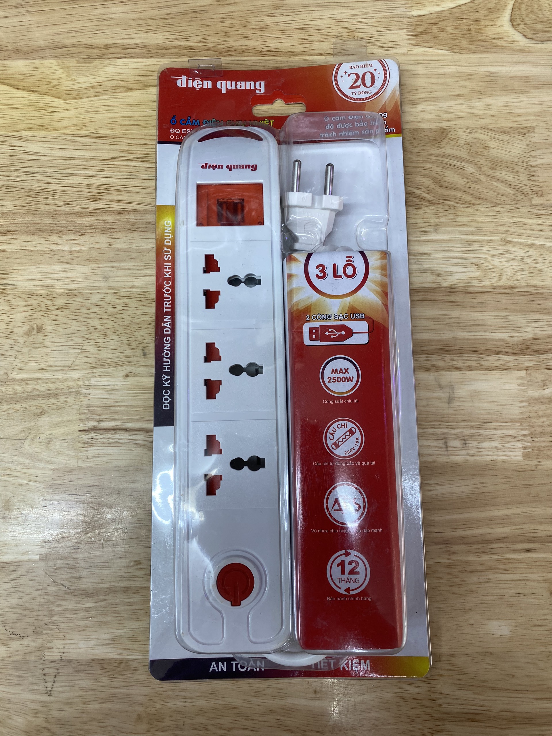 Ổ cắm đa năng chịu nhiệt Điện Quang 5m