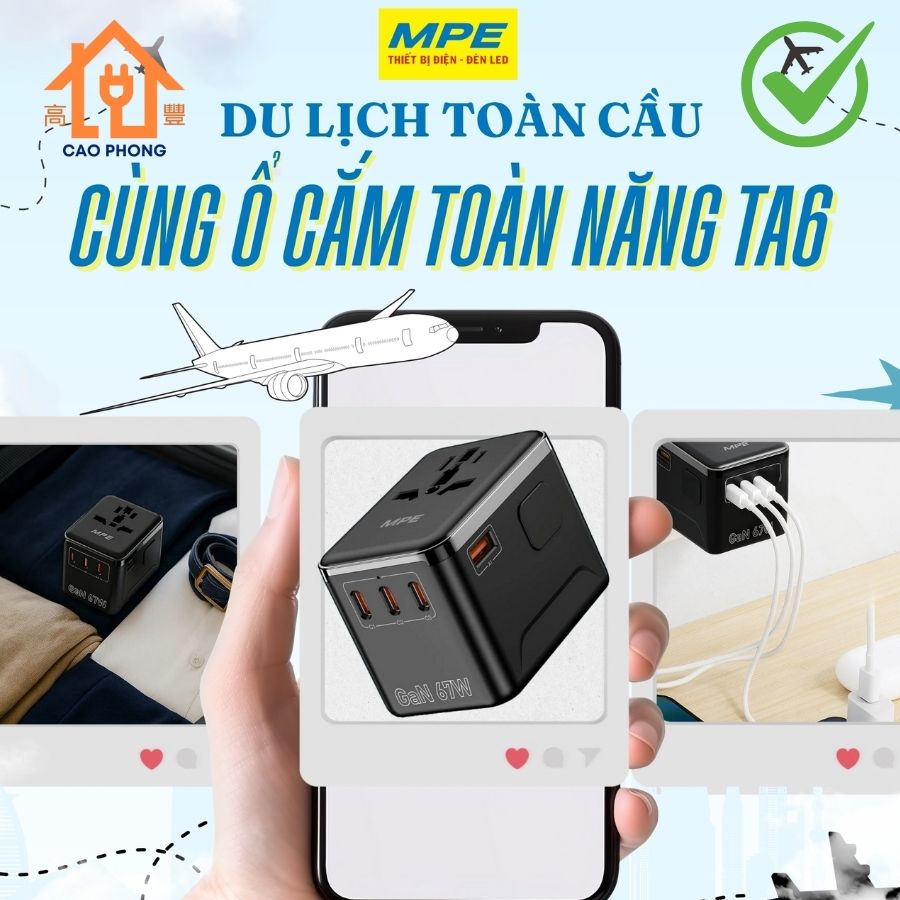 Ổ cắm đa năng du lịch TA6 MPE