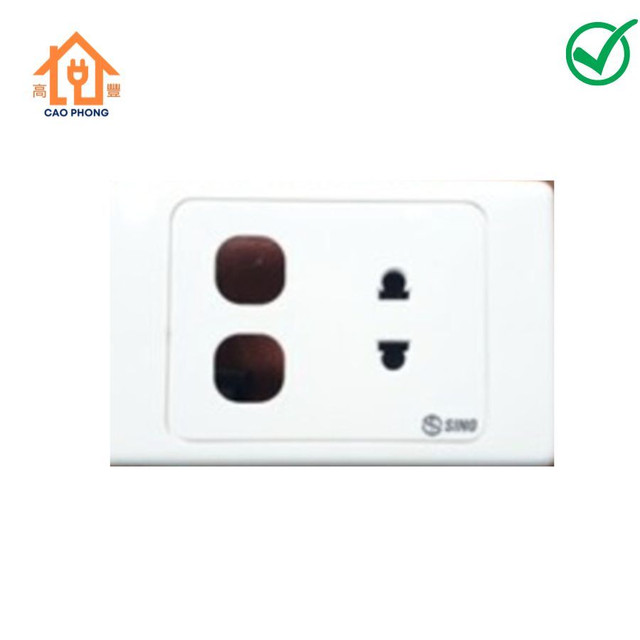 Mặt Nạ 1 Ổ Cắm 2 Lỗ Công Tắc Sino