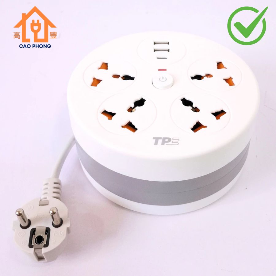 Ổ cắm quay kéo dây đa năng USB Tiến Phát dây 3m