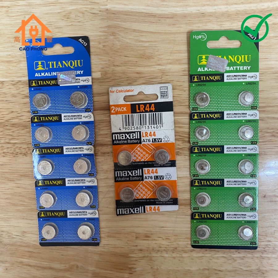 Pin LR44 (G13, A76, Lr1154) Maxell - Pin cúc áo